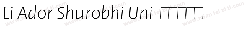 Li Ador Shurobhi Uni字体转换